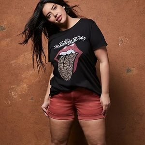 Torrid Rolling Stones leopard tee